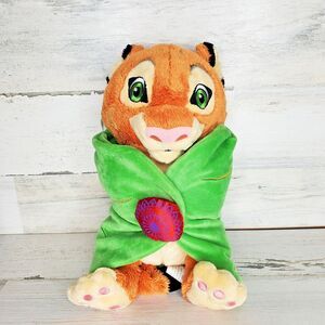 Disney Parks Babies Aladdin Baby Rajah Tiger Plush Stuffed Animal w/Leaf Blanket